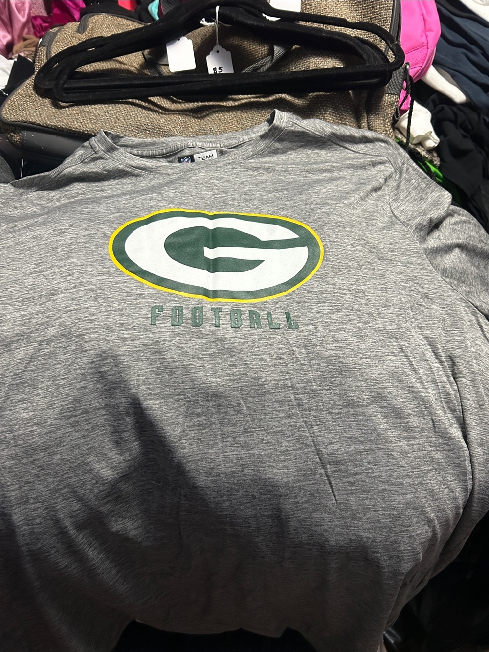 NFL Team Apparel Gray Performance Tee